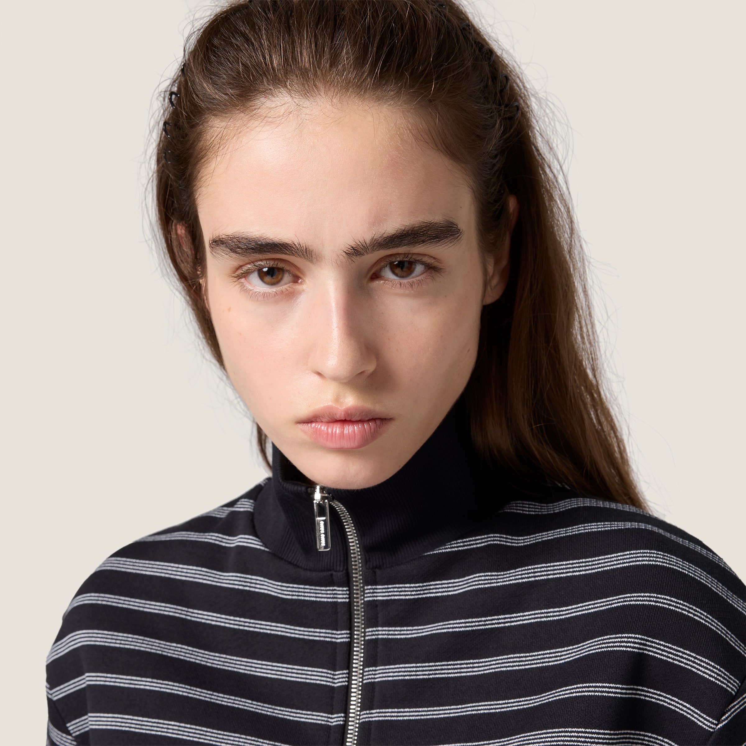 Cotton sweatshirt jacket - thumbnail 4