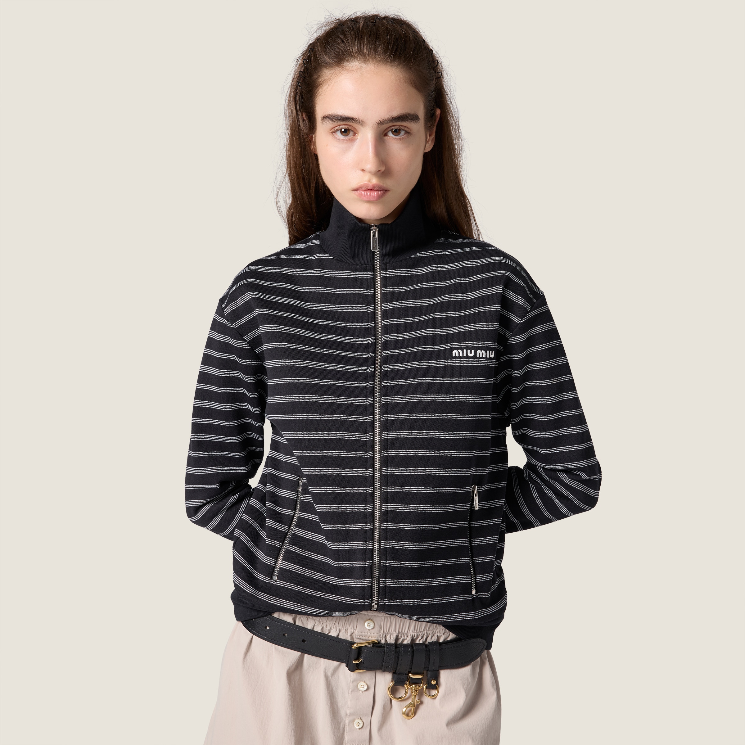 Cotton sweatshirt jacket - thumbnail 5