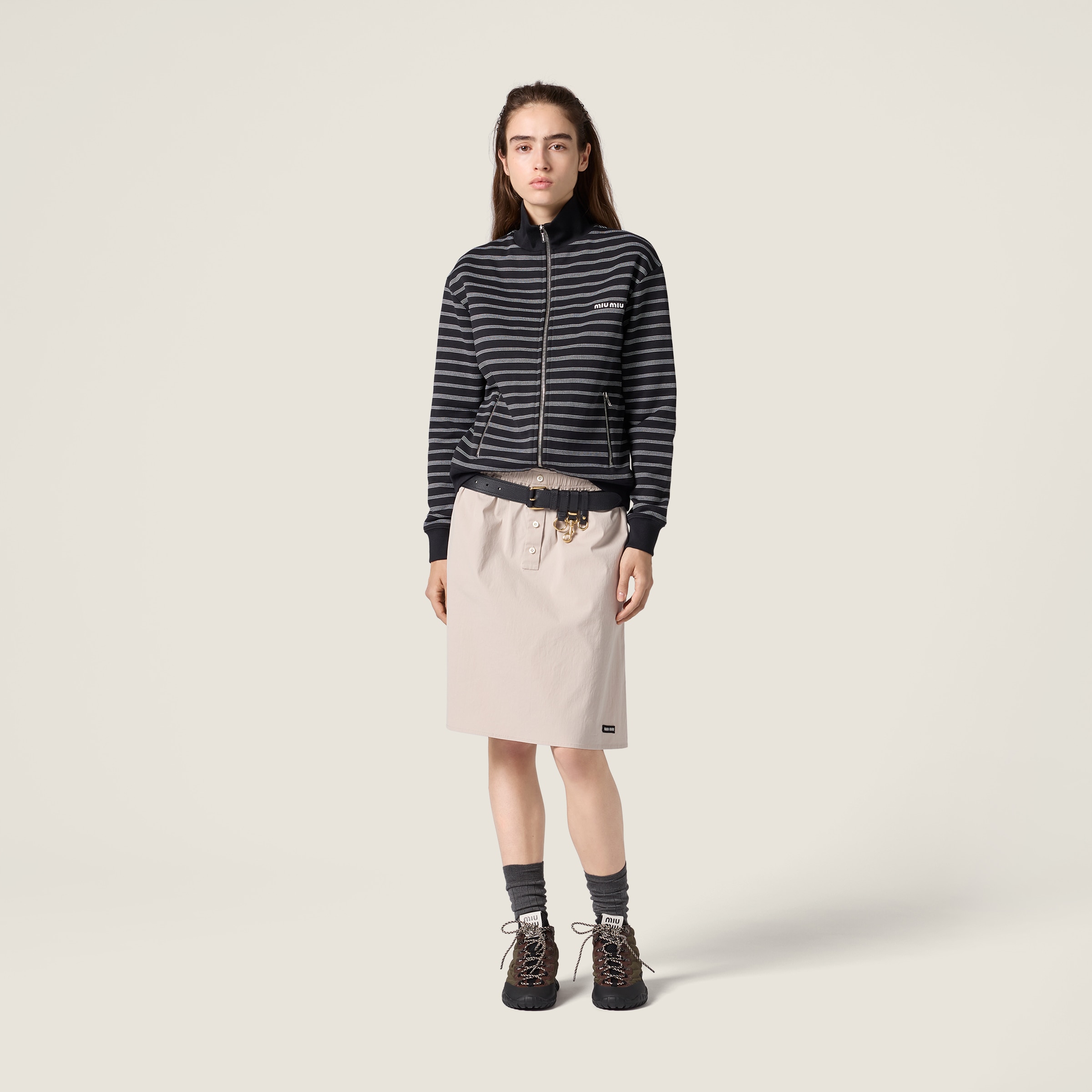Cotton sweatshirt jacket - thumbnail 2