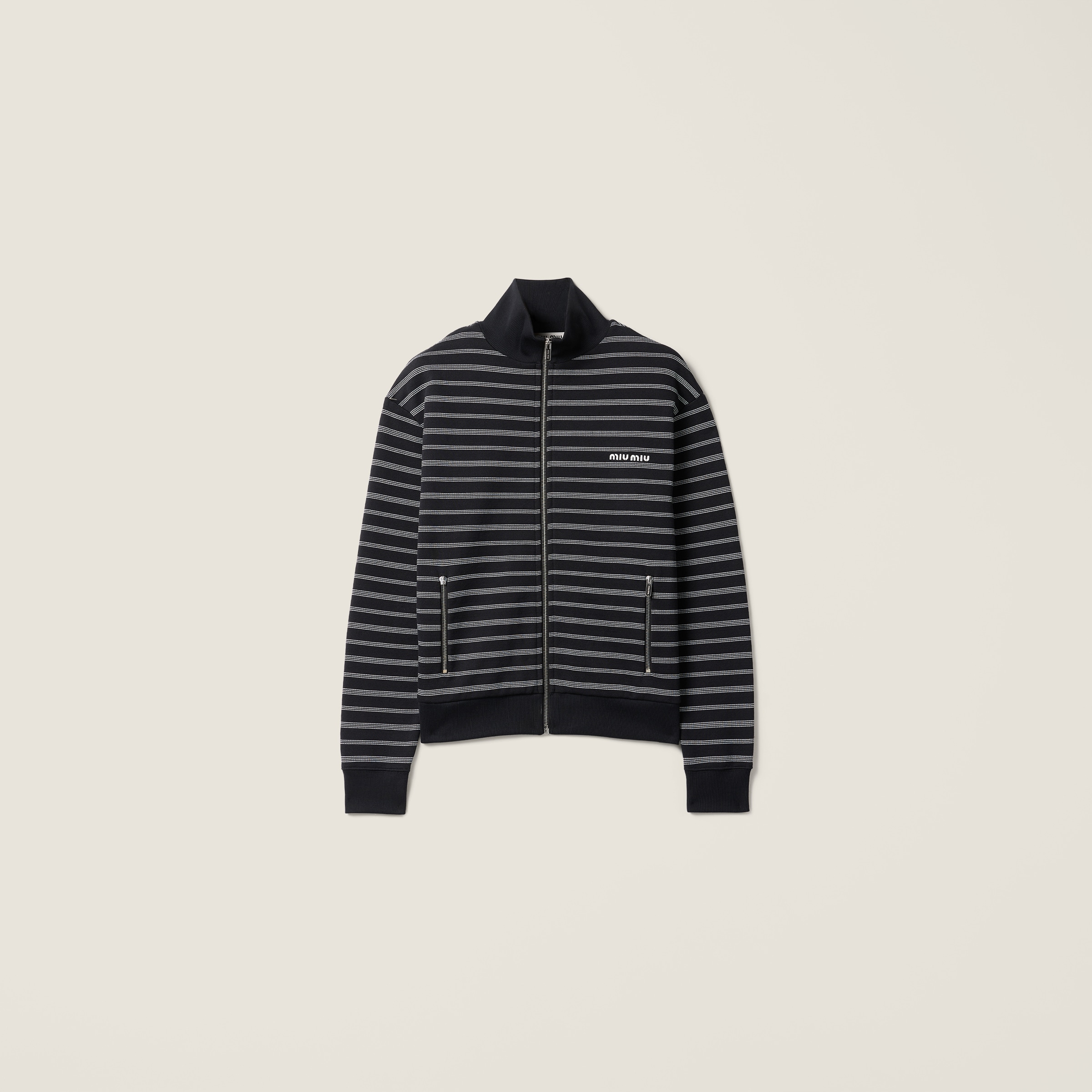 Cotton sweatshirt jacket