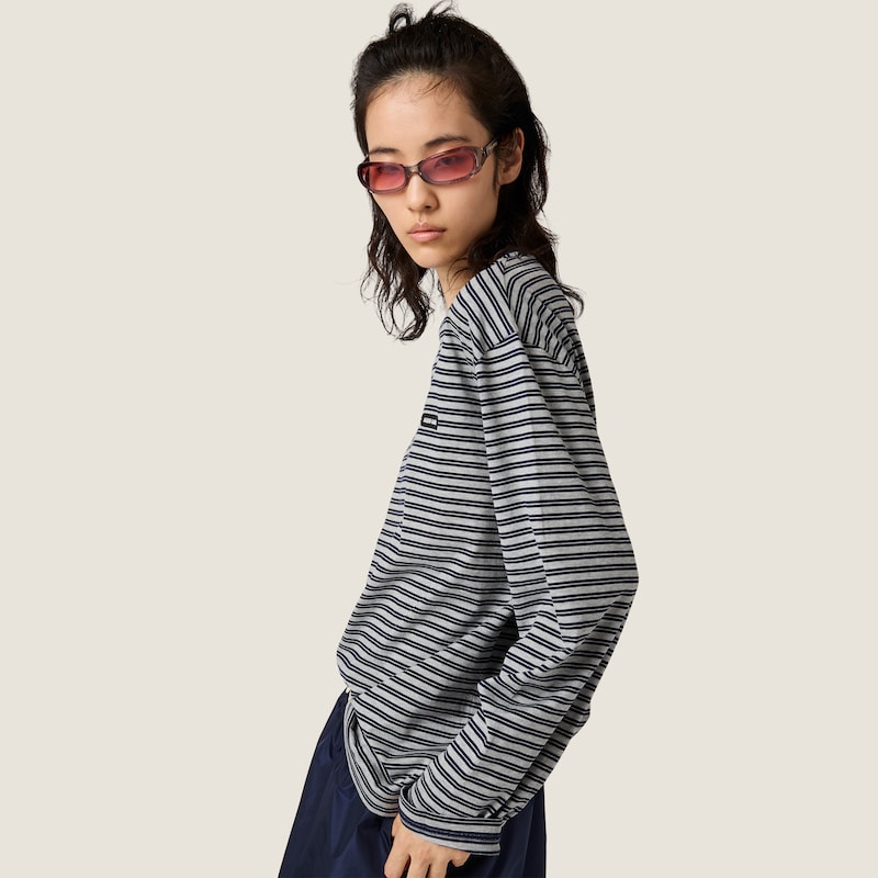Striped jersey T-shirt