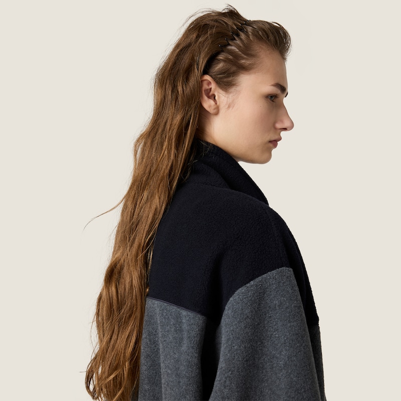 Cotton fleece zipper jacket