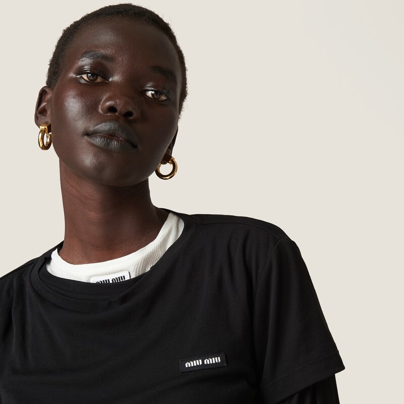 Ribbed jersey T-shirt