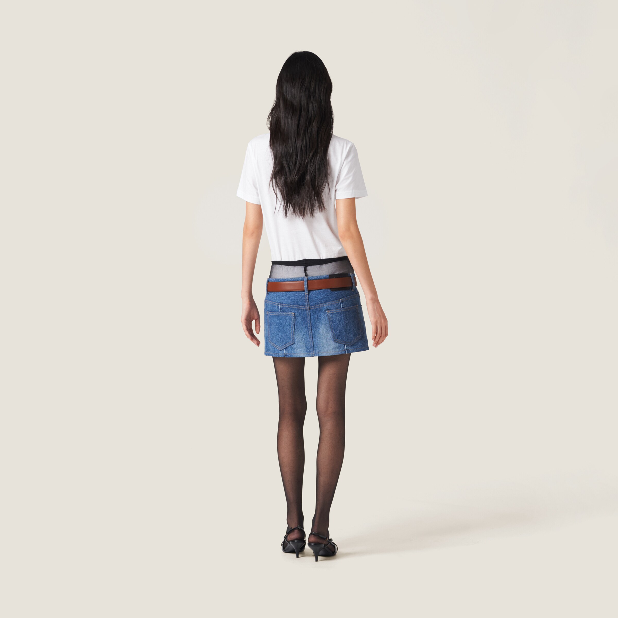 Tシャツ・カットソー MiuMiu FW25 Miu Miu Cotton T-shirt (MJN569SOOO 17UY F04QA) Miu Miu Seamless T-shirt 関税込 Tシャツ (MiuMiu/Tシャツ