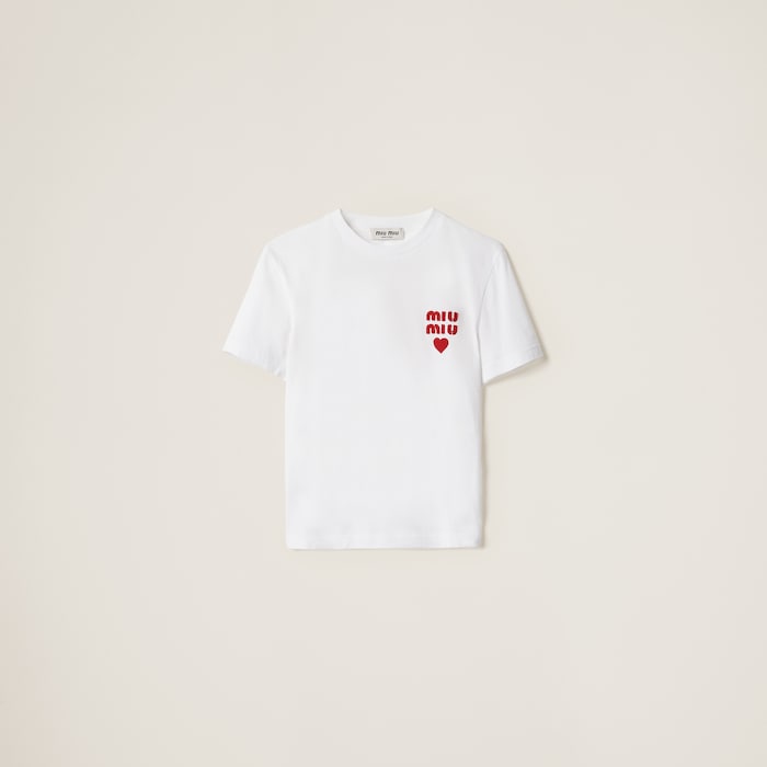 MIUMIU Tシャツ MJN495 14AT ロゴT 半袖 カットソー(506425281