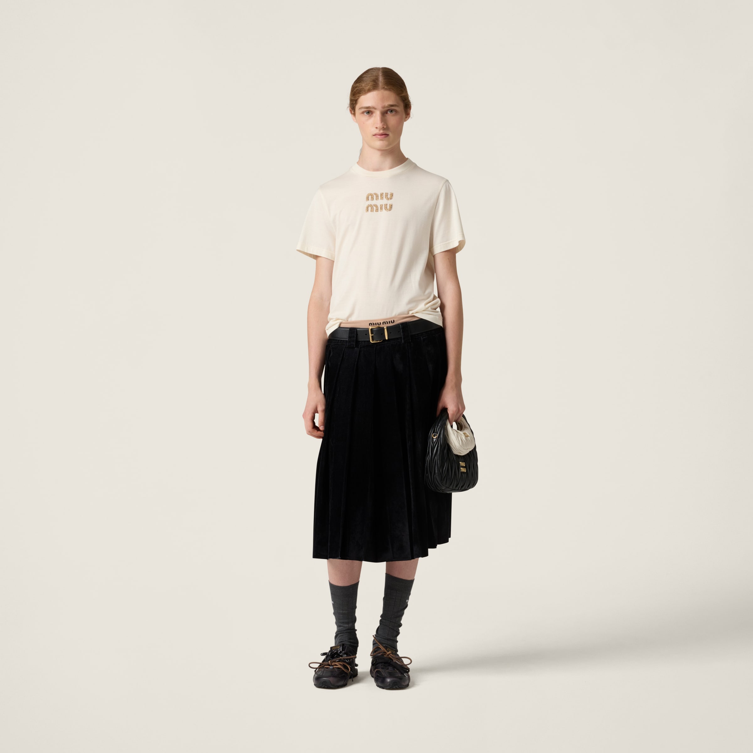 美品 MIU MIU 23SS Jersey Long Skirt（PRADA - 美品△正規品 PRADA 