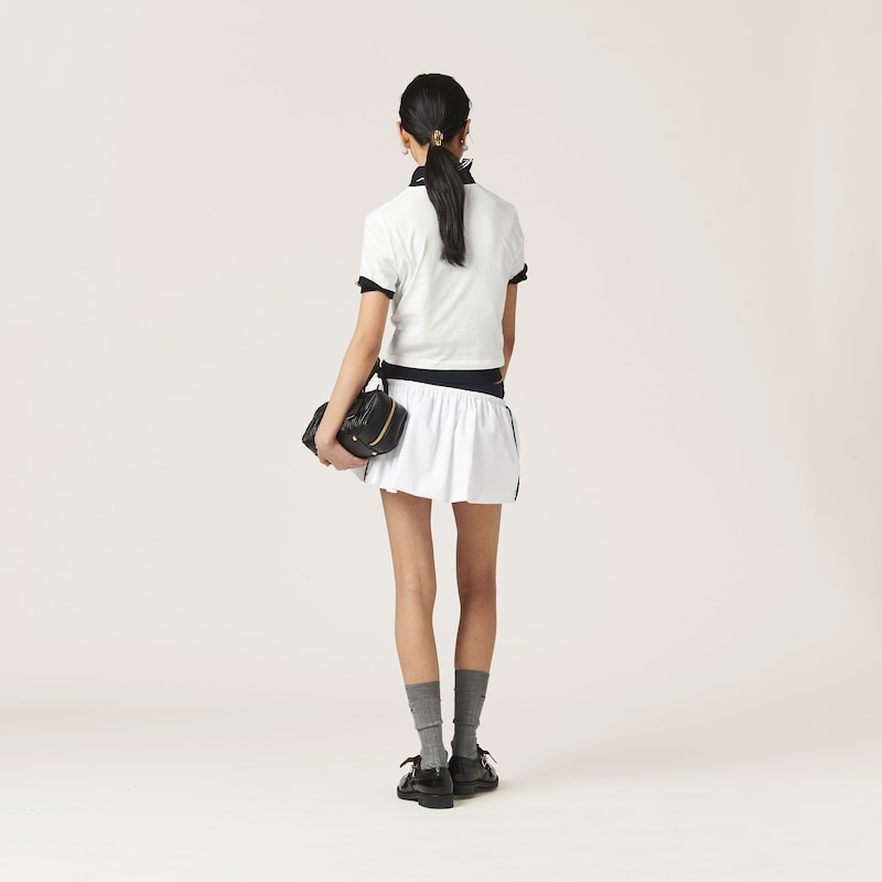 Cotton jersey T-shirt with embroidered logo