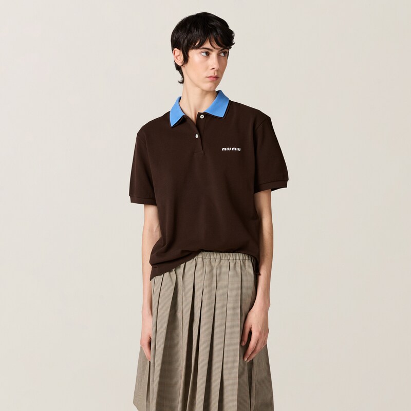 Cotton piqué polo shirt