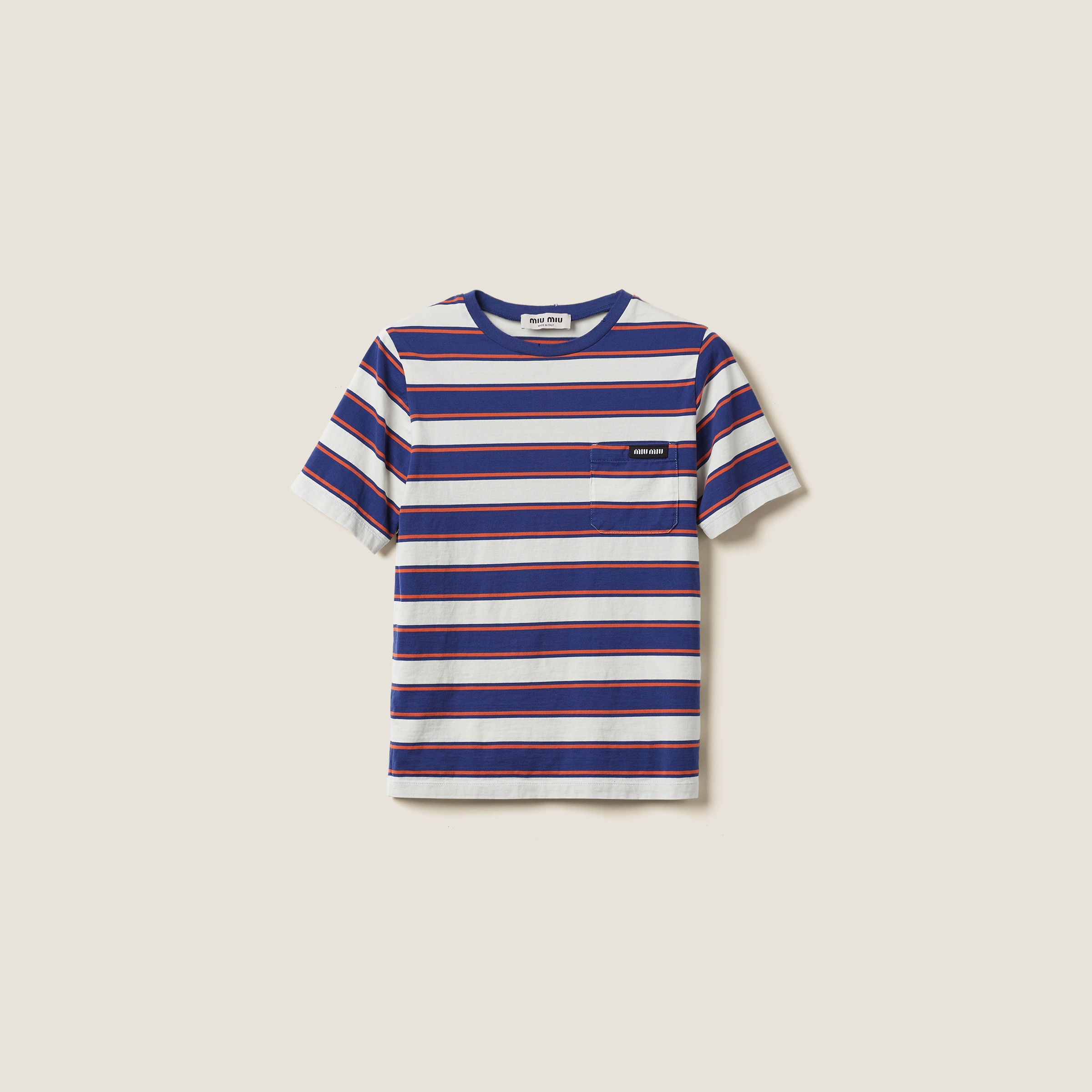 Miumiu Jersey T-shirt In Blue