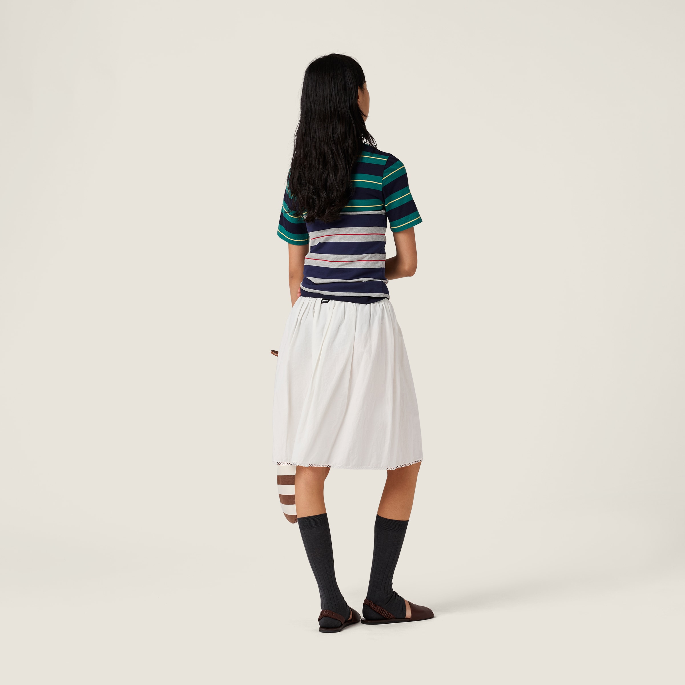 Miu Miu T-shirt And Polo Shirt In Green