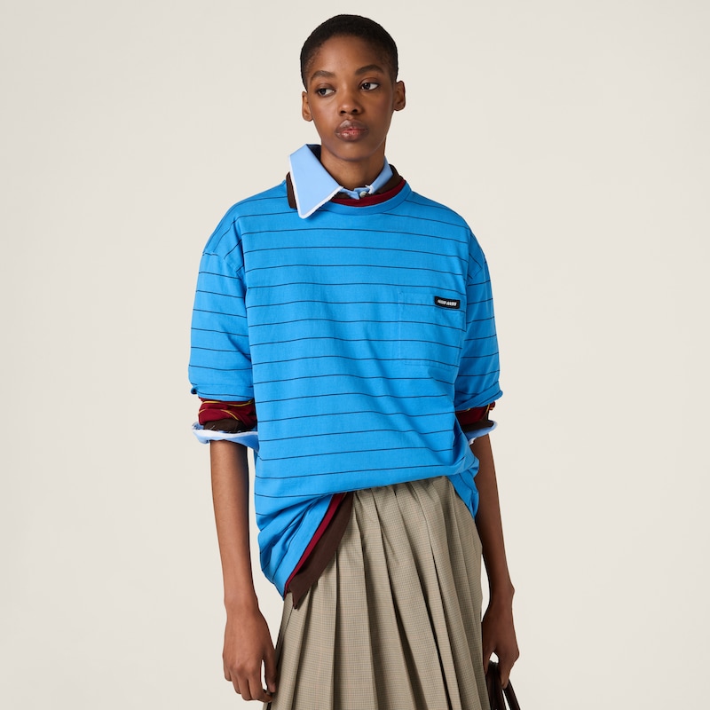 Striped jersey T-shirt