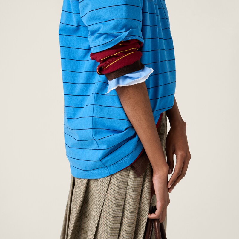 Striped jersey T-shirt