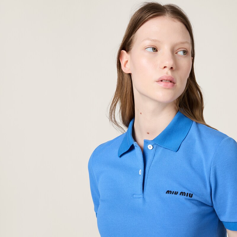 Cotton piqué polo shirt
