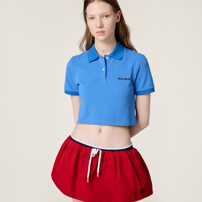 Cotton piqué polo shirt