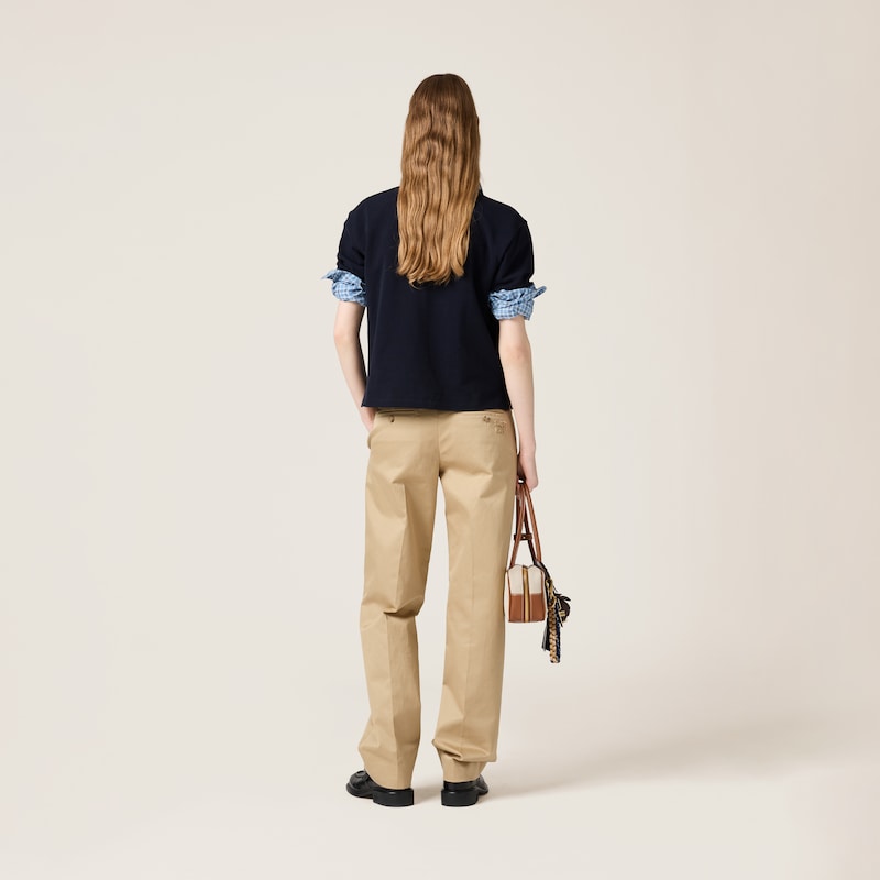 Polo en piqué et popeline