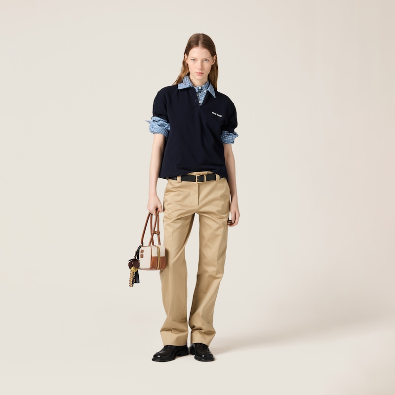 Polo en piqué et popeline