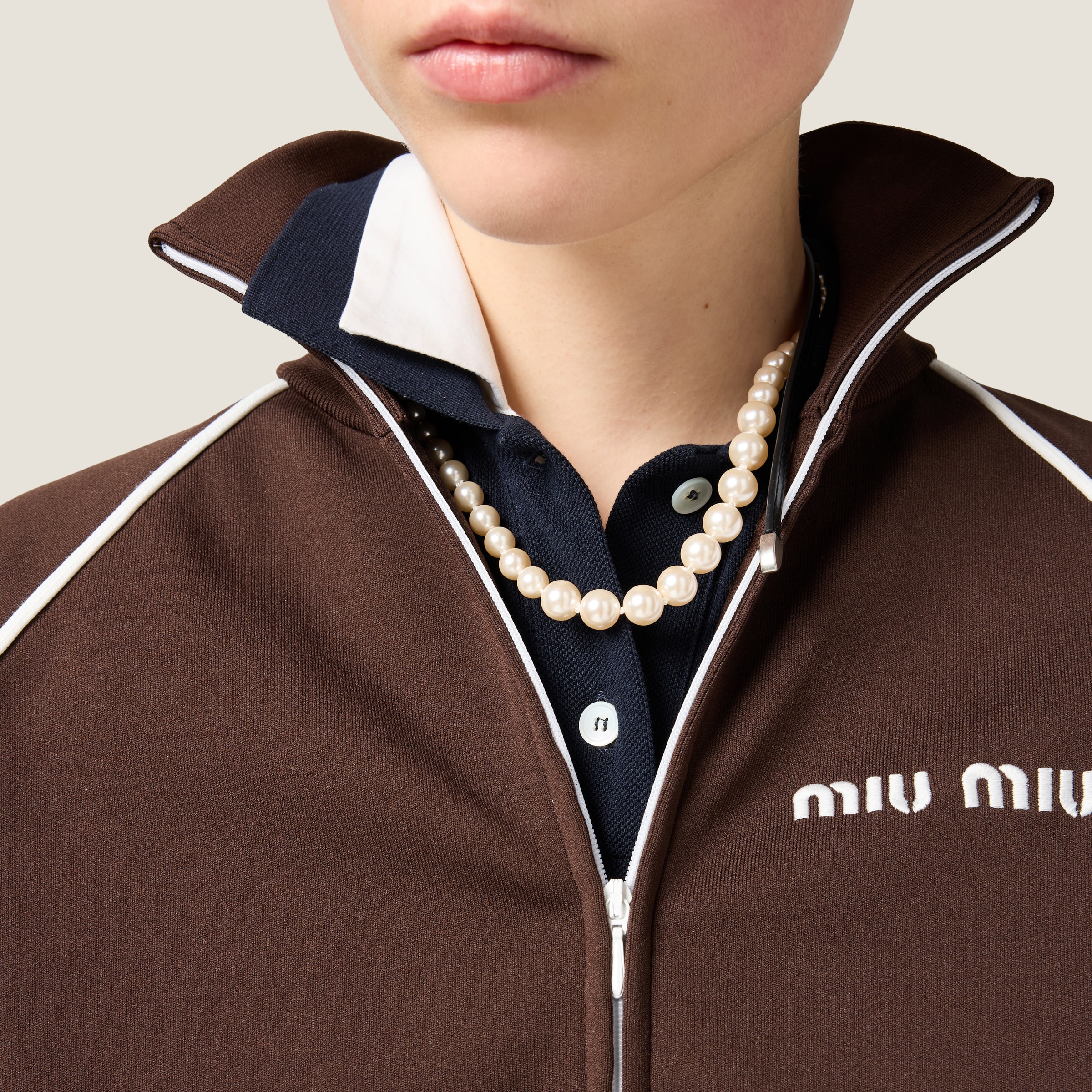 MIUMIU 26S LONG SLEEVE POLO SHIRT 907 main image 0