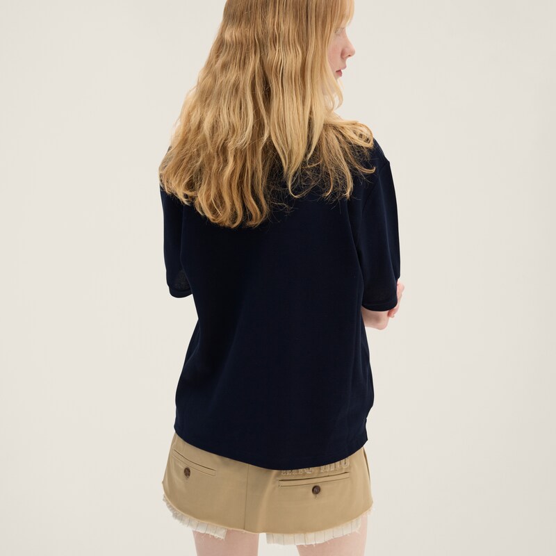 Cotton piqué polo shirt