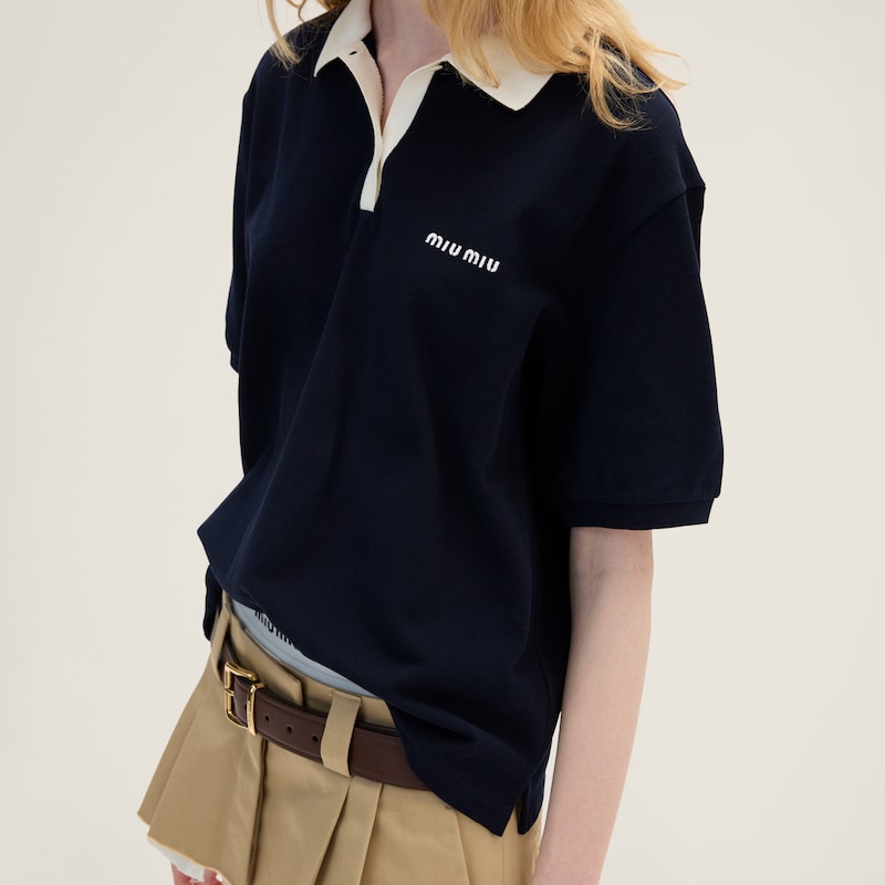 Cotton piqué polo shirt