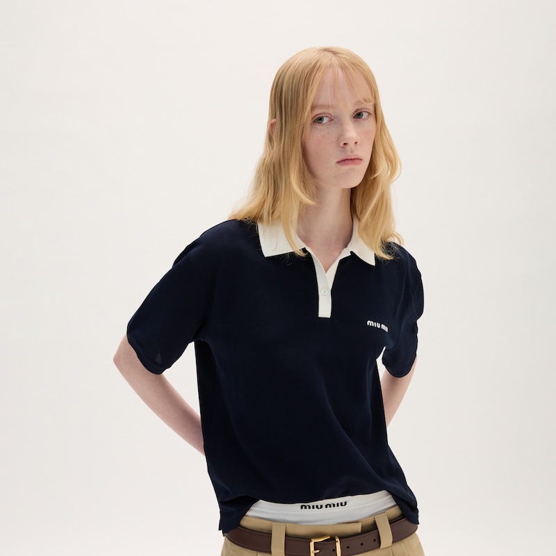 Cotton piqué polo shirt