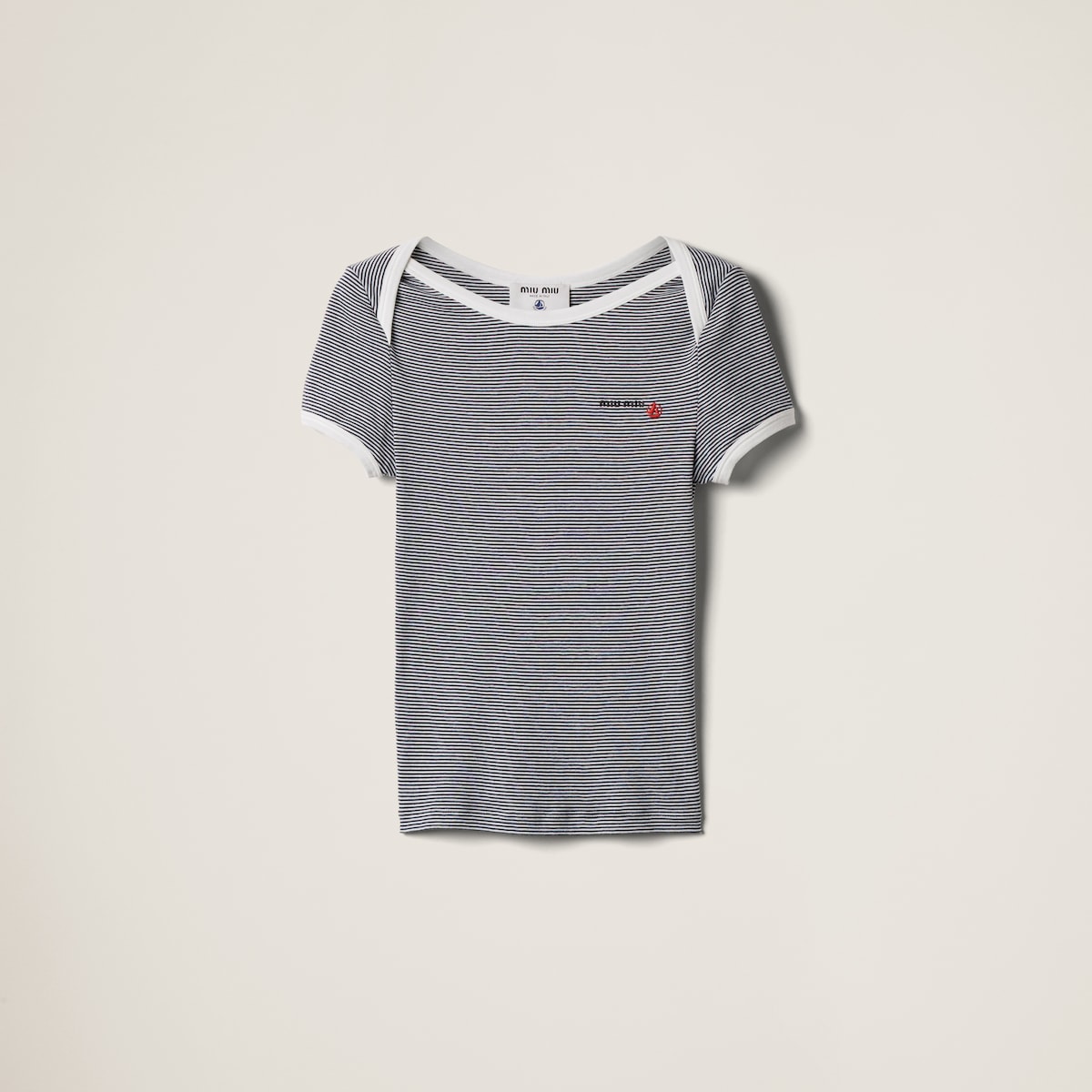 Petit Bateau X Miu Miu ribbed jersey t-shirt