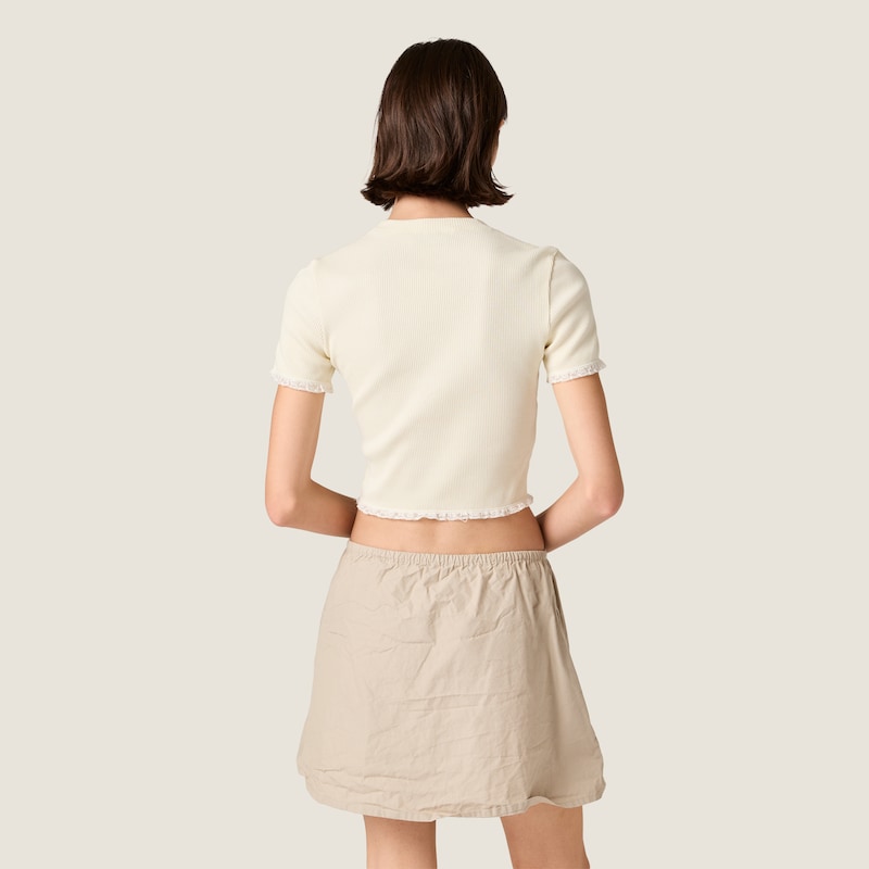 Ribbed jersey T-shirt