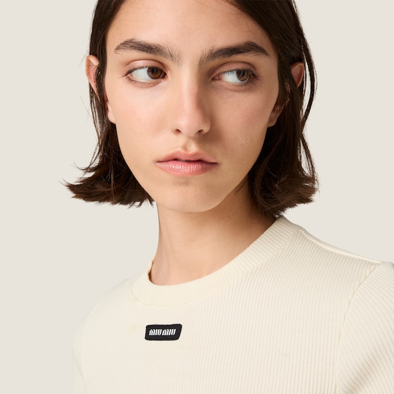 Ribbed jersey T-shirt