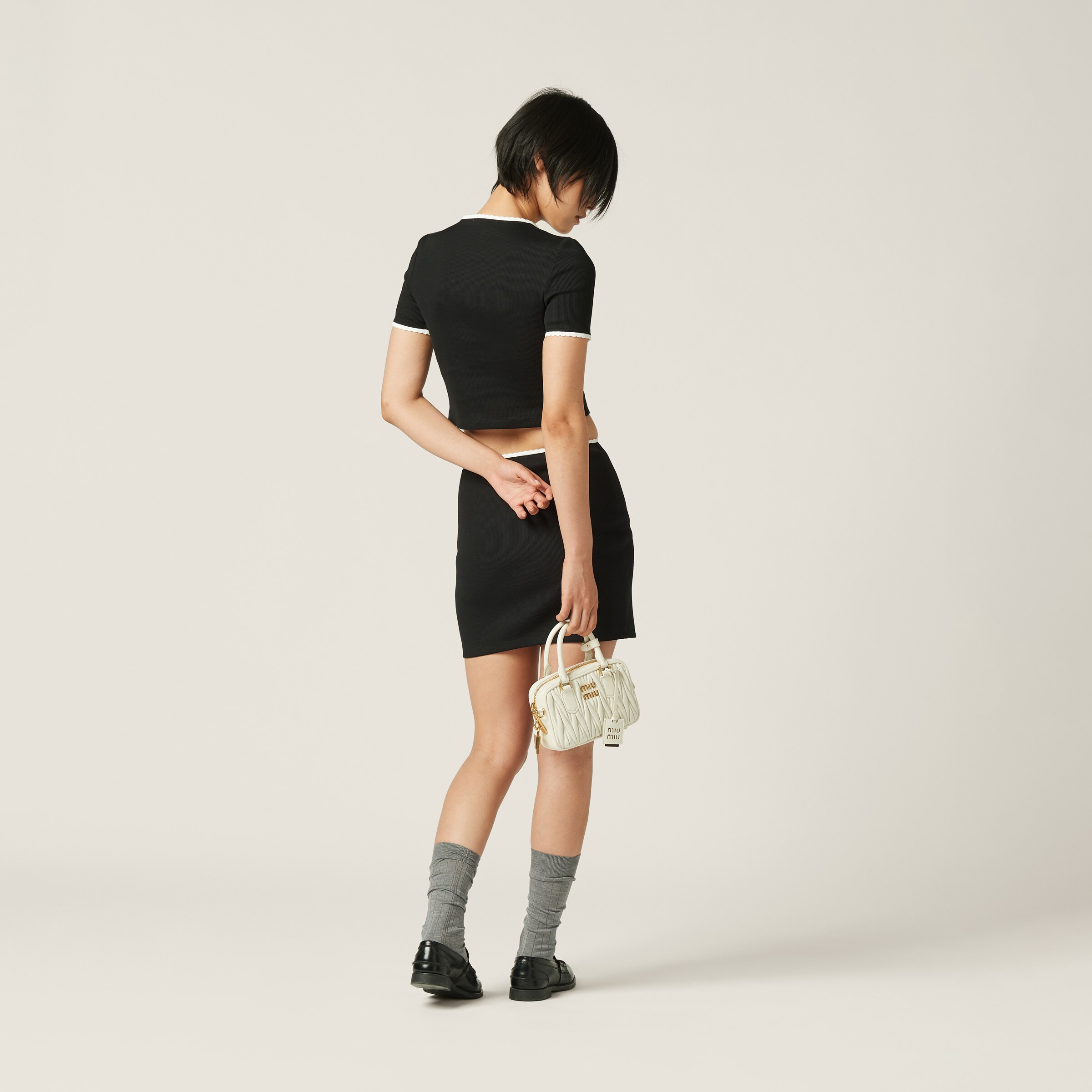 MIUMIU LONG-SLEEVE ZIP-UP TEE STYLE 269 main image 0