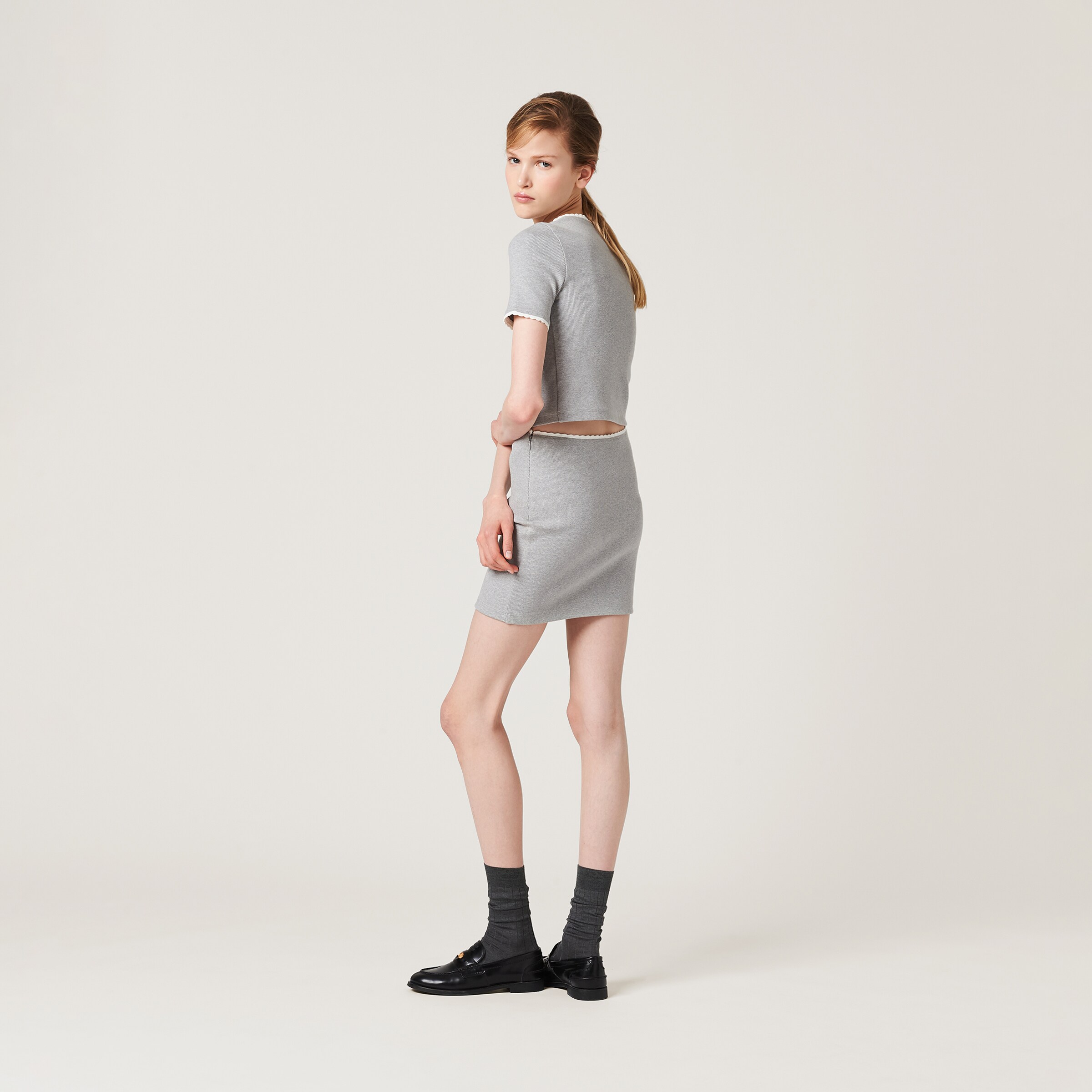 MIUMIU 26S SHORT SLEEVE KNIT SWEATER 1030 main image 1