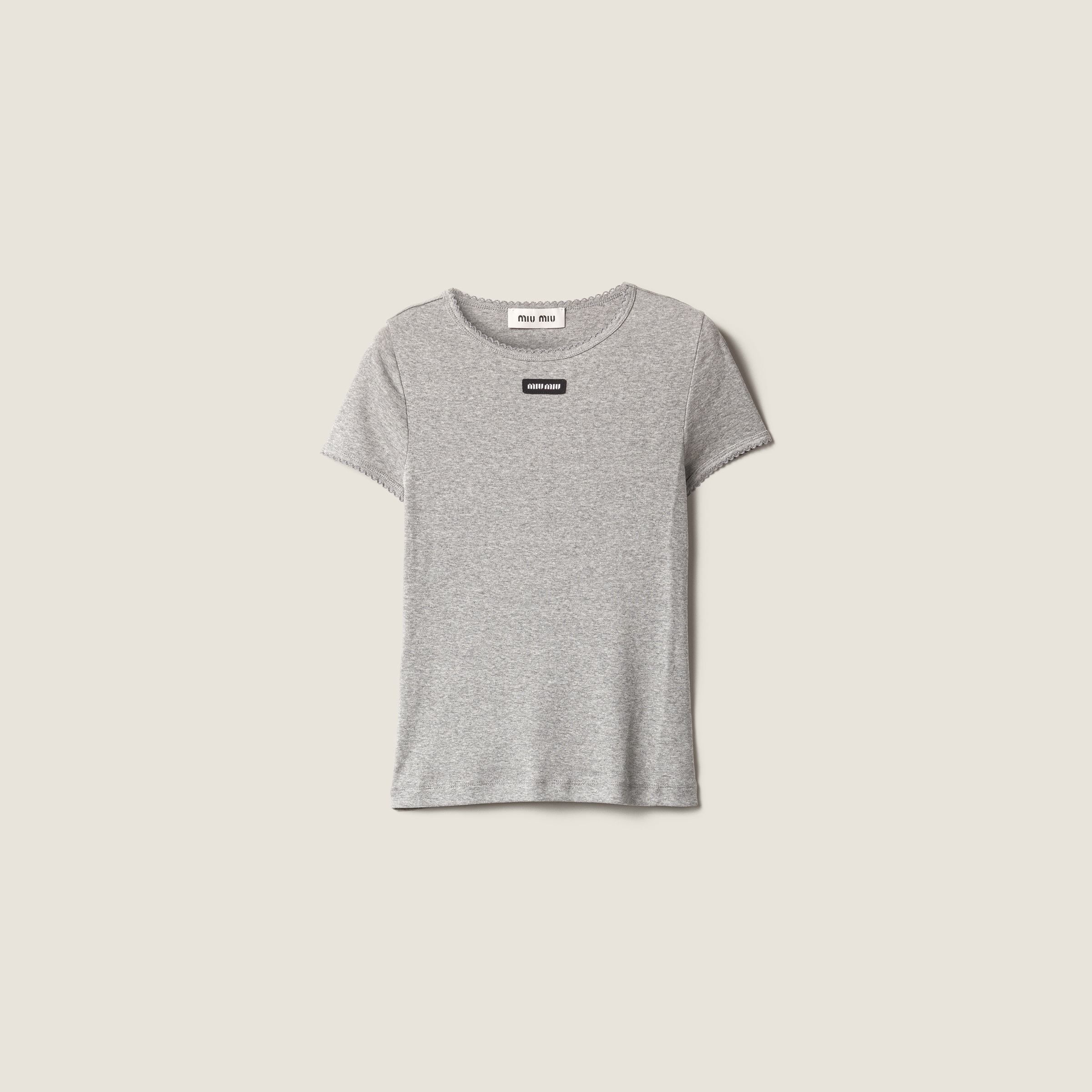 Ribbed T-shirt by Miu Miu