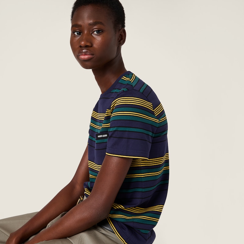 Striped jersey T-shirt