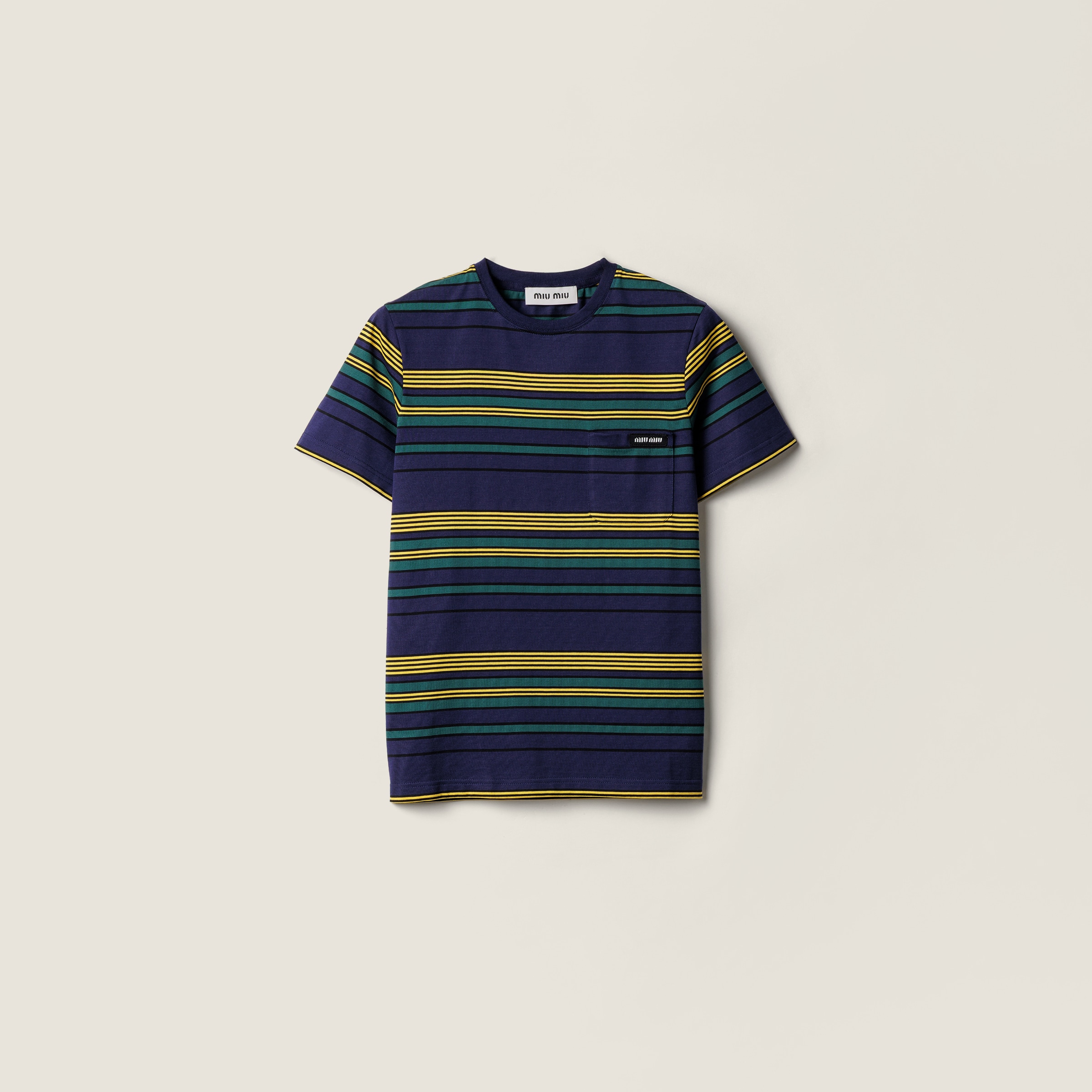 Miu Miu Striped Jersey T-shirt