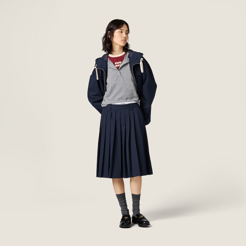 Cotton jersey Henley shirt