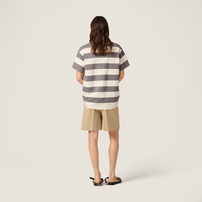 Striped jersey T-shirt