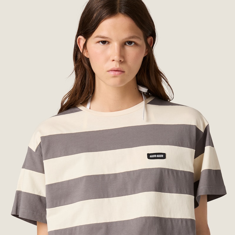 Striped jersey T-shirt
