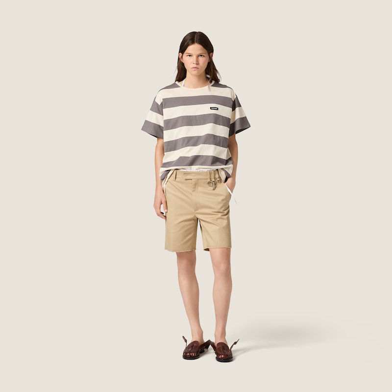 Striped jersey T-shirt