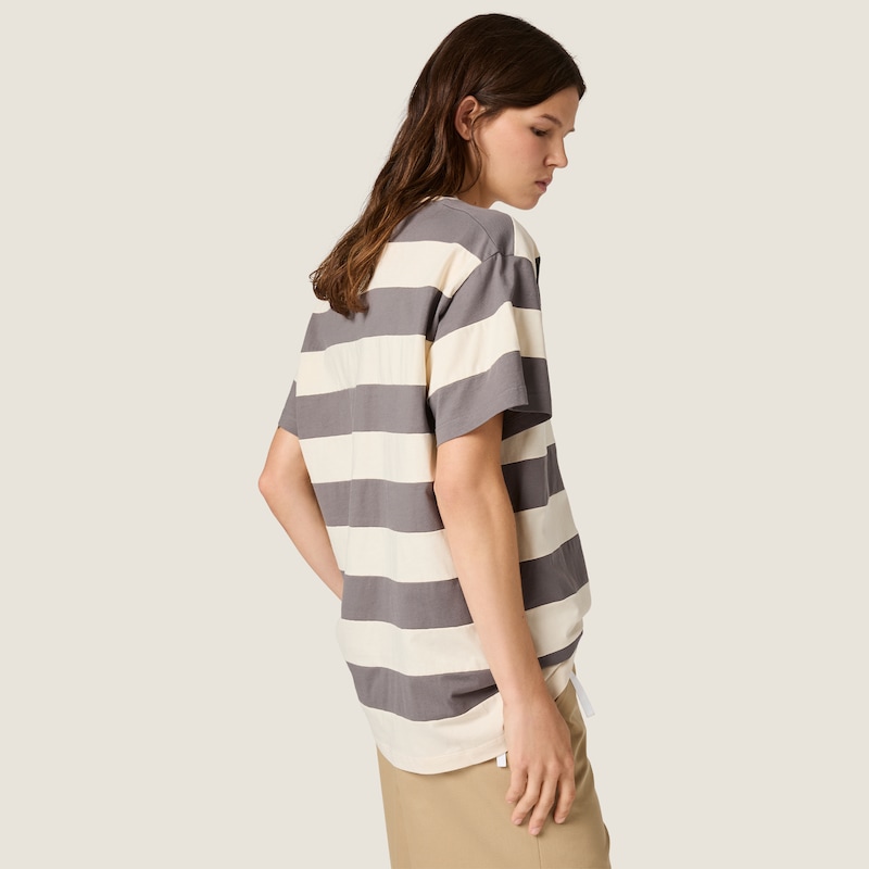 Striped jersey T-shirt