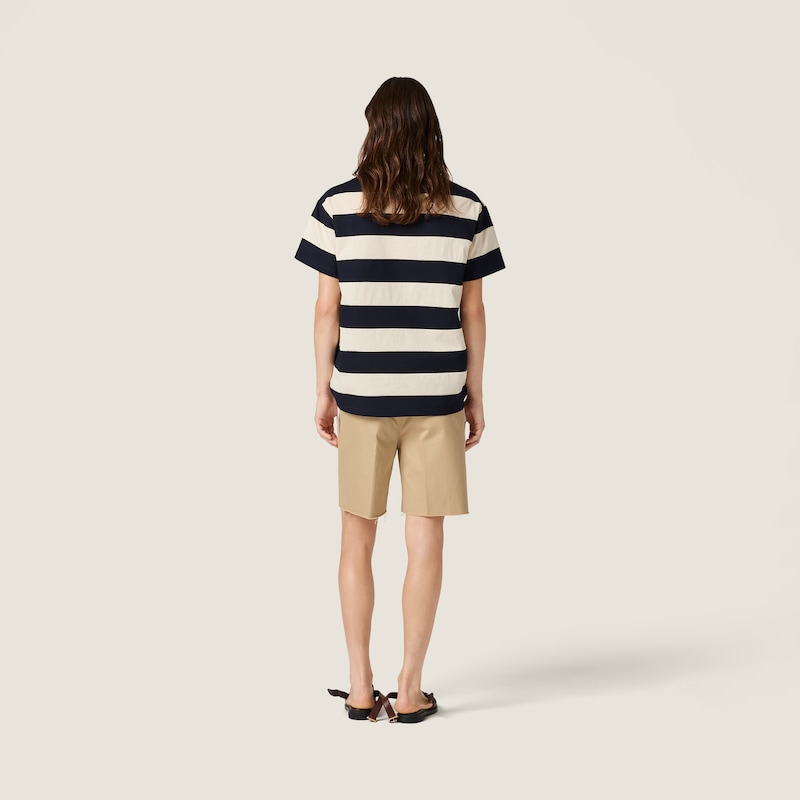 Striped jersey T-shirt