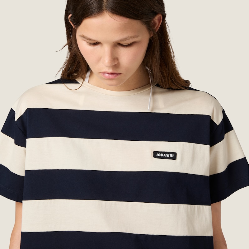 Striped jersey T-shirt