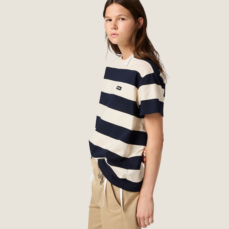 Striped jersey T-shirt