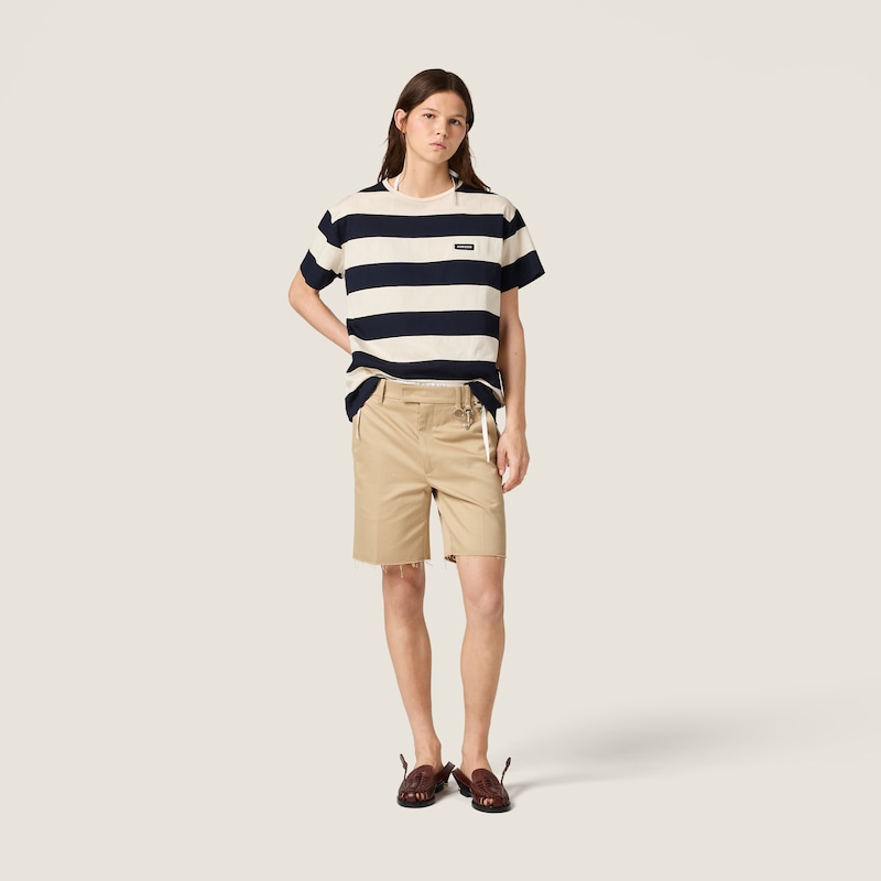 Striped jersey T-shirt