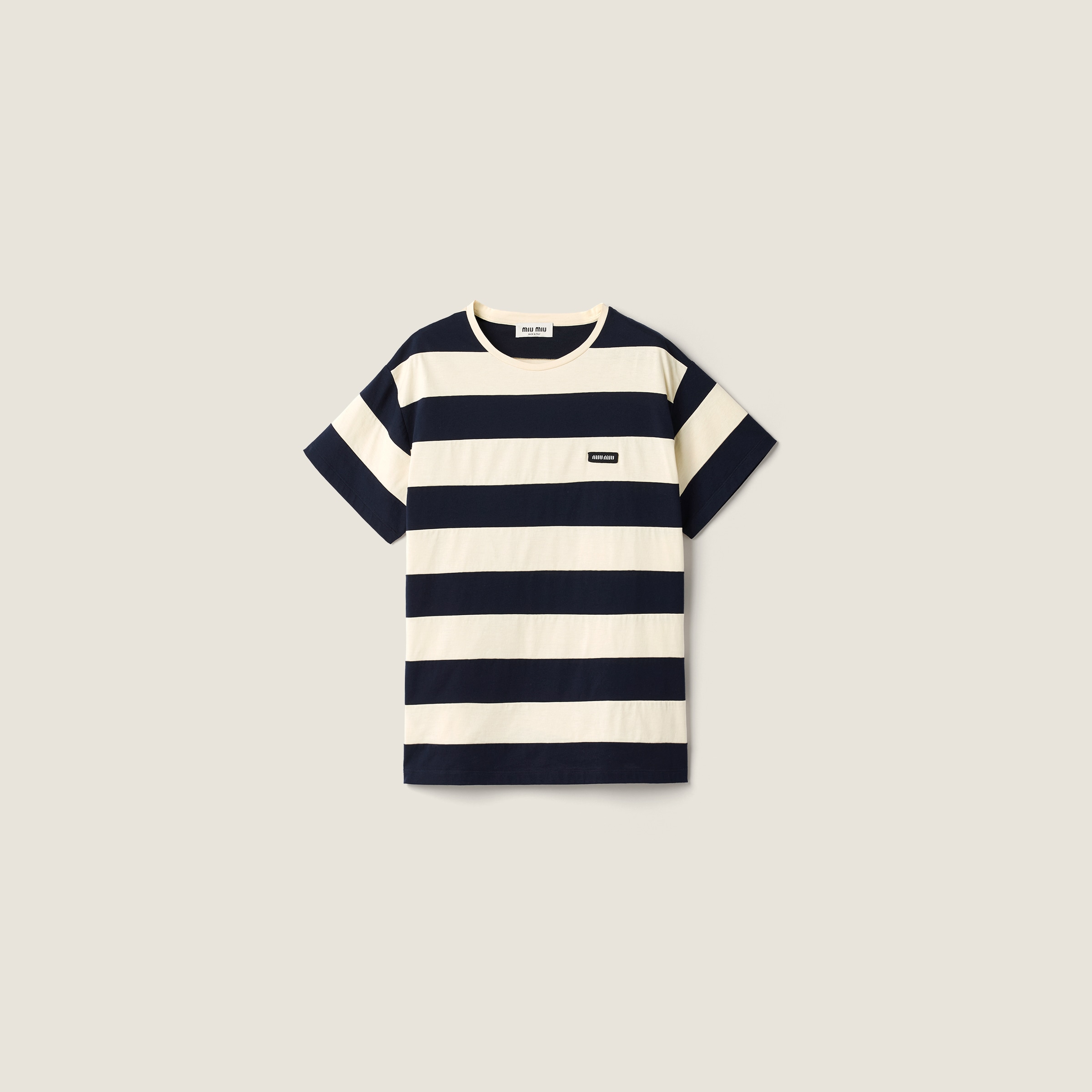 Striped jersey T-shirt from Miu Miu - $1,200
