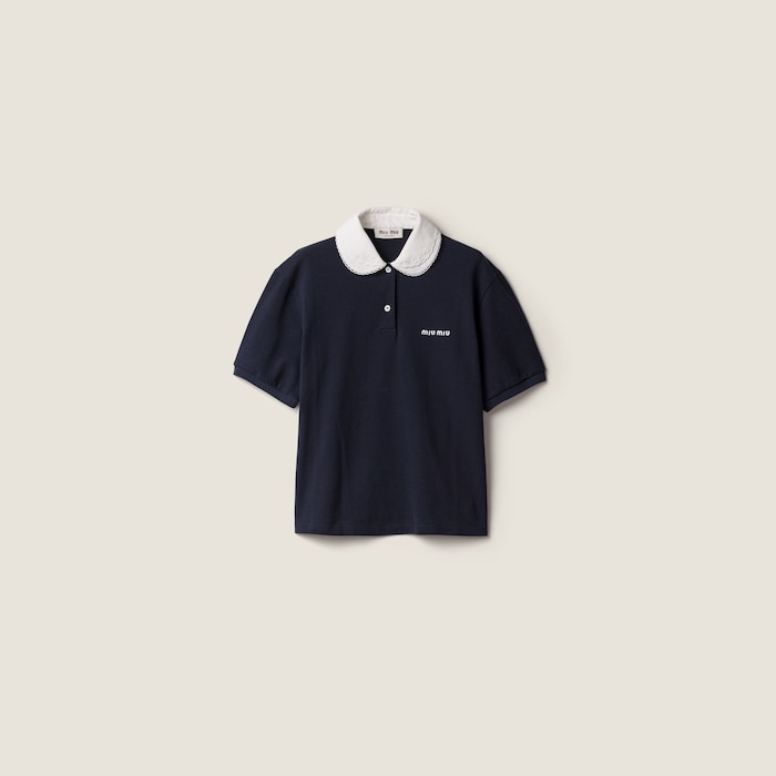 トップス Miumiu archive 2000FW border polo shirt Category - Singapore | Miu Miu - Singapore