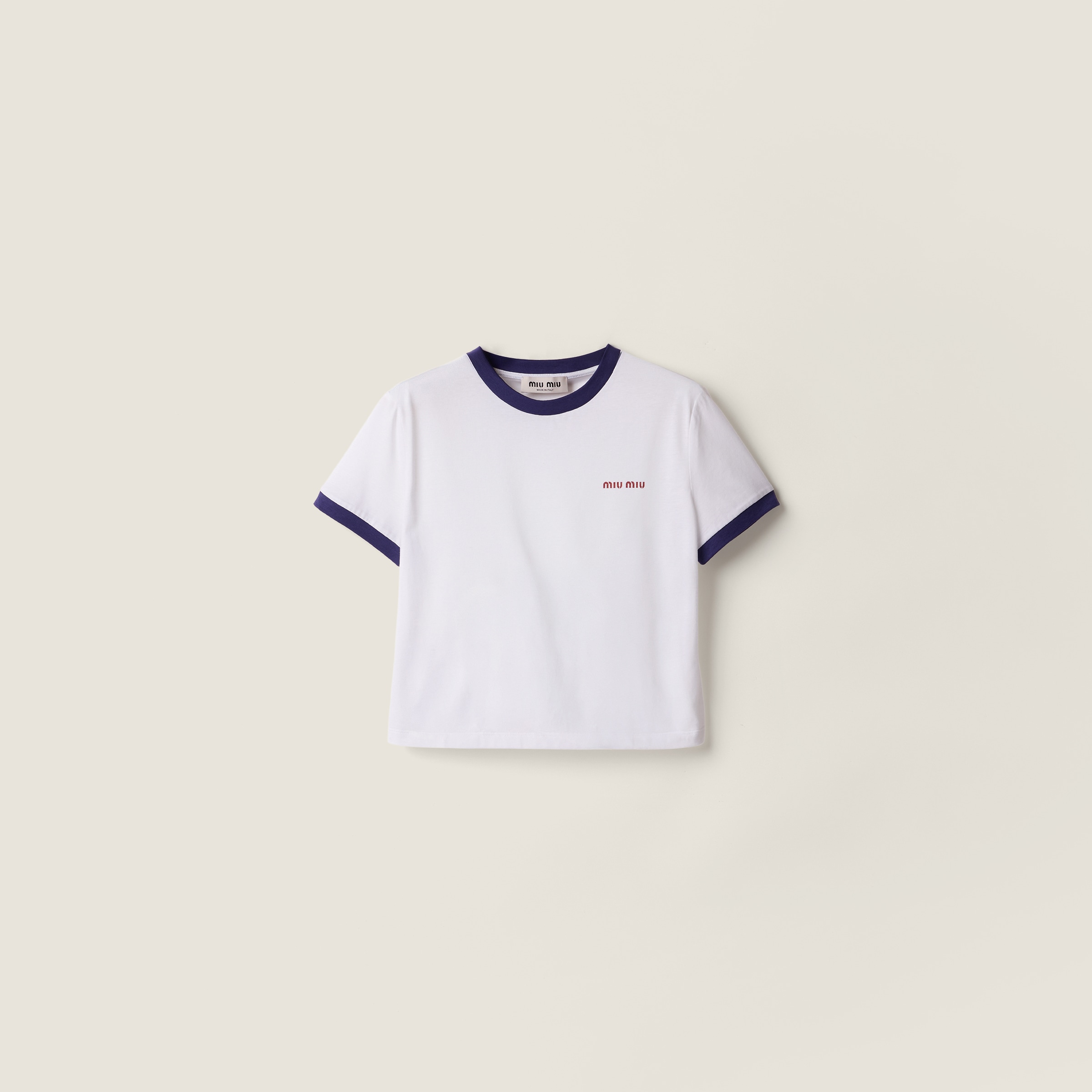 Jersey T-shirt by Miu Miu