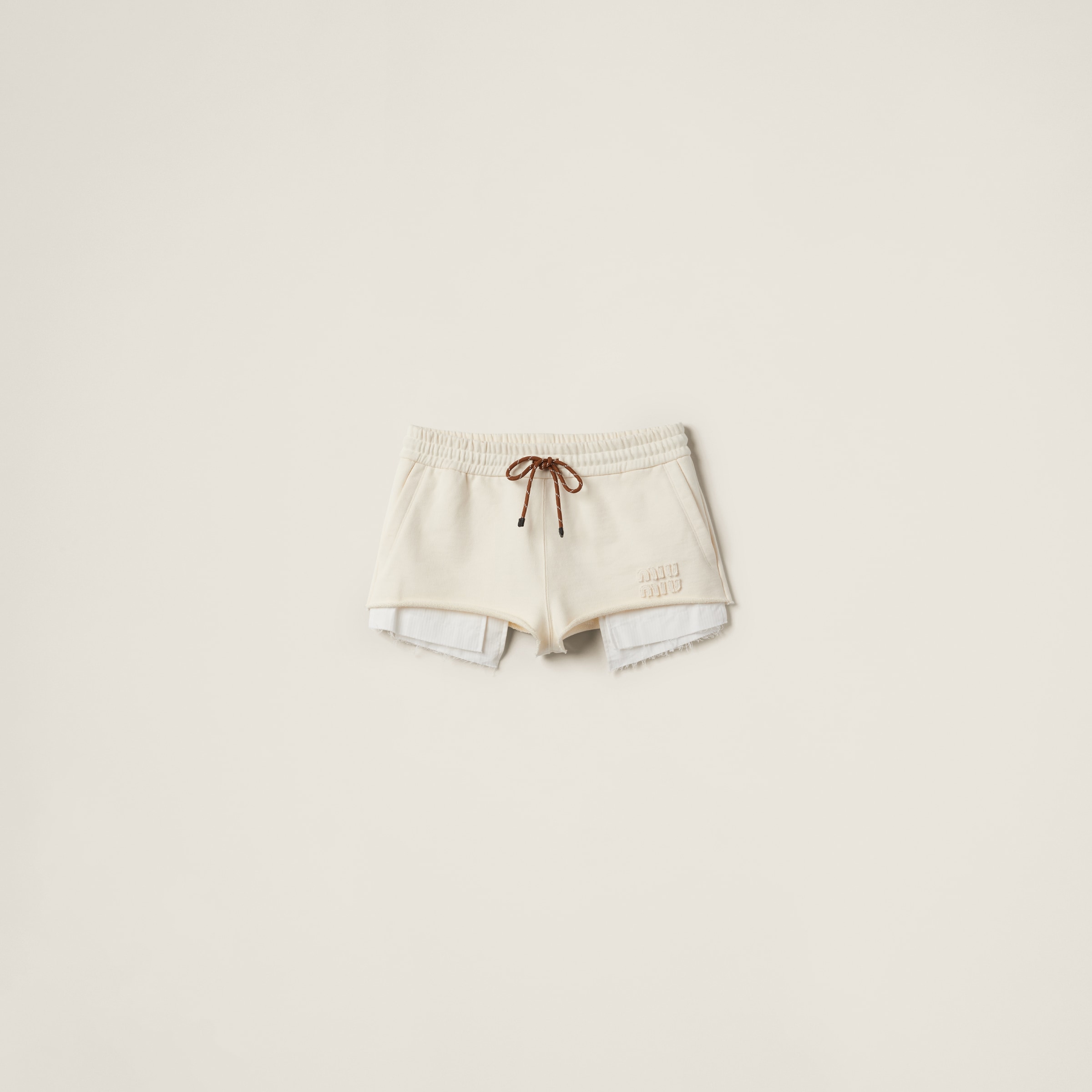 Cotton fleece shorts