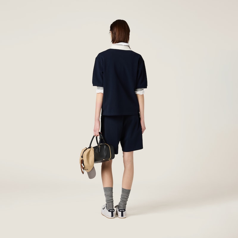 자수 피케 쇼츠