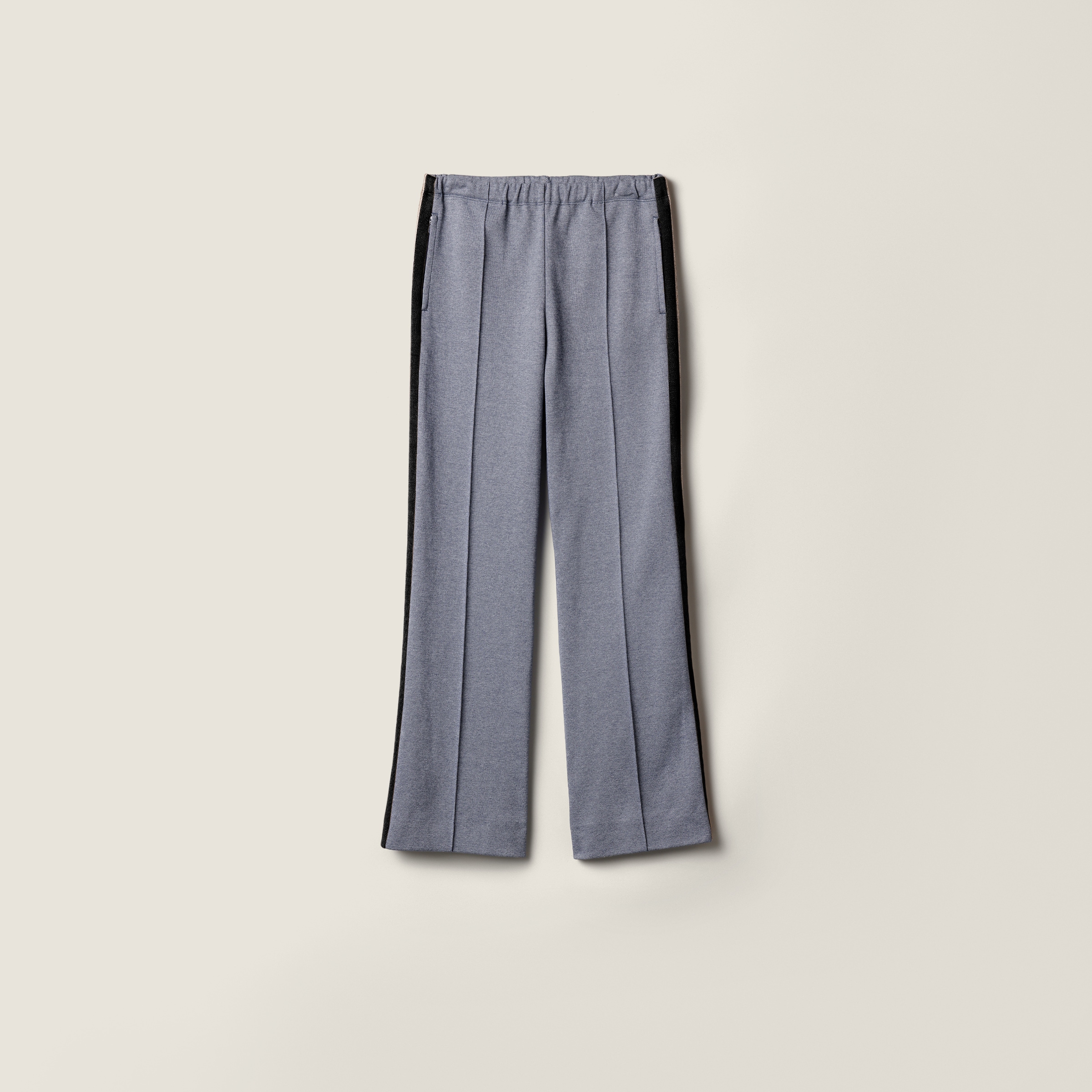Miu Miu Jersey Pants In Gray