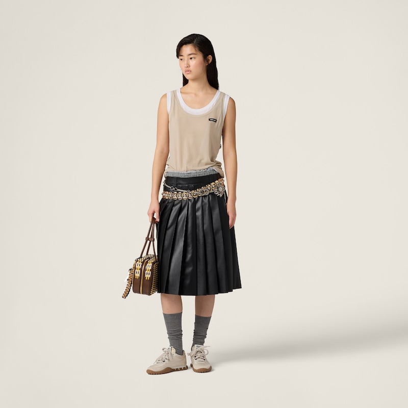 Ribbed jersey tank top