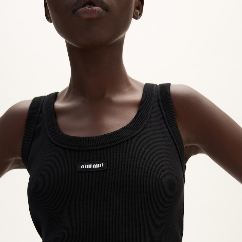 Débardeur en maille côtelée