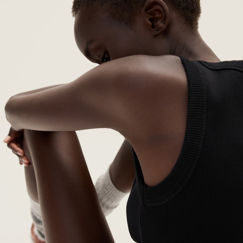 Débardeur en maille côtelée